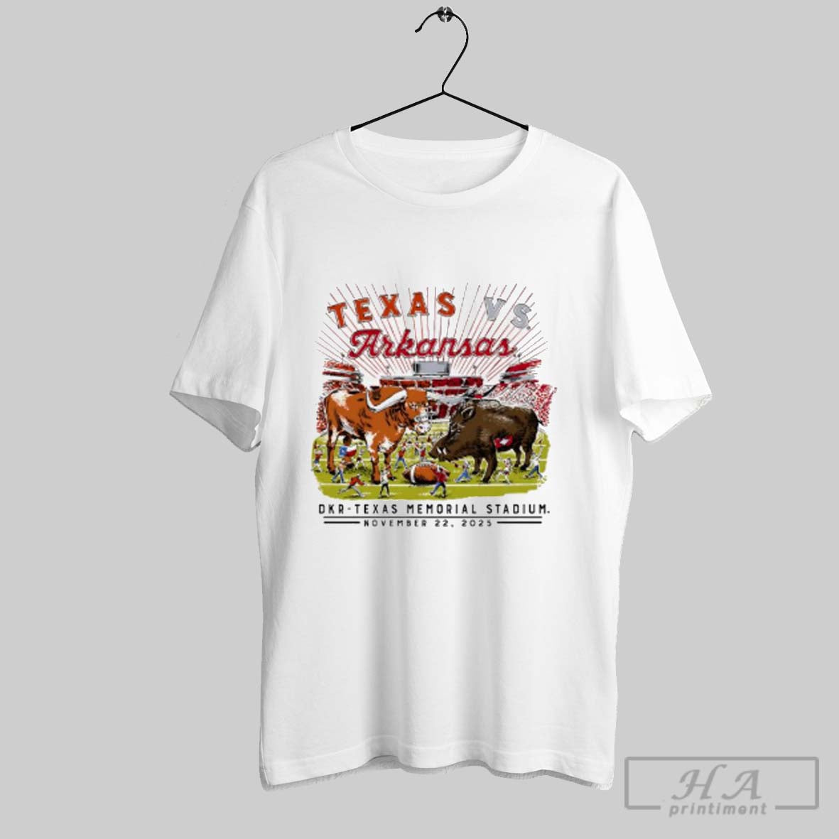 Texas Longhorns Vs Arkansas Razorbacks Football Game - Adult & Kids T-Shirts, Sweatshirts & Hoodies apparel design preview 1