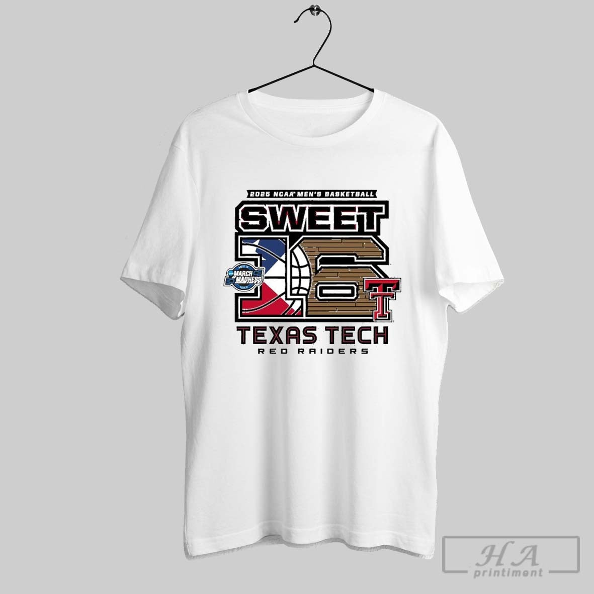 Texas Tech Red Raiders 2025 Ncaa Mens Basketball - Adult & Kids T-Shirts, Sweatshirts & Hoodies apparel design preview 1