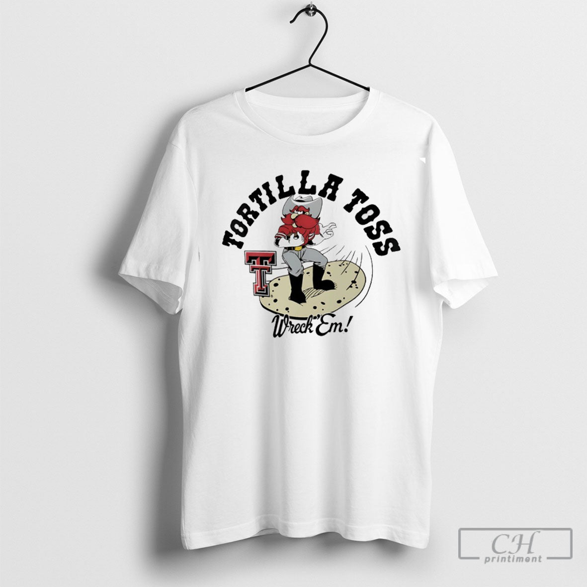 Texas Tech Red Raiders Tortilla Toss Wreck Em - Adult & Kids T-Shirts, Sweatshirts & Hoodies apparel design preview 1