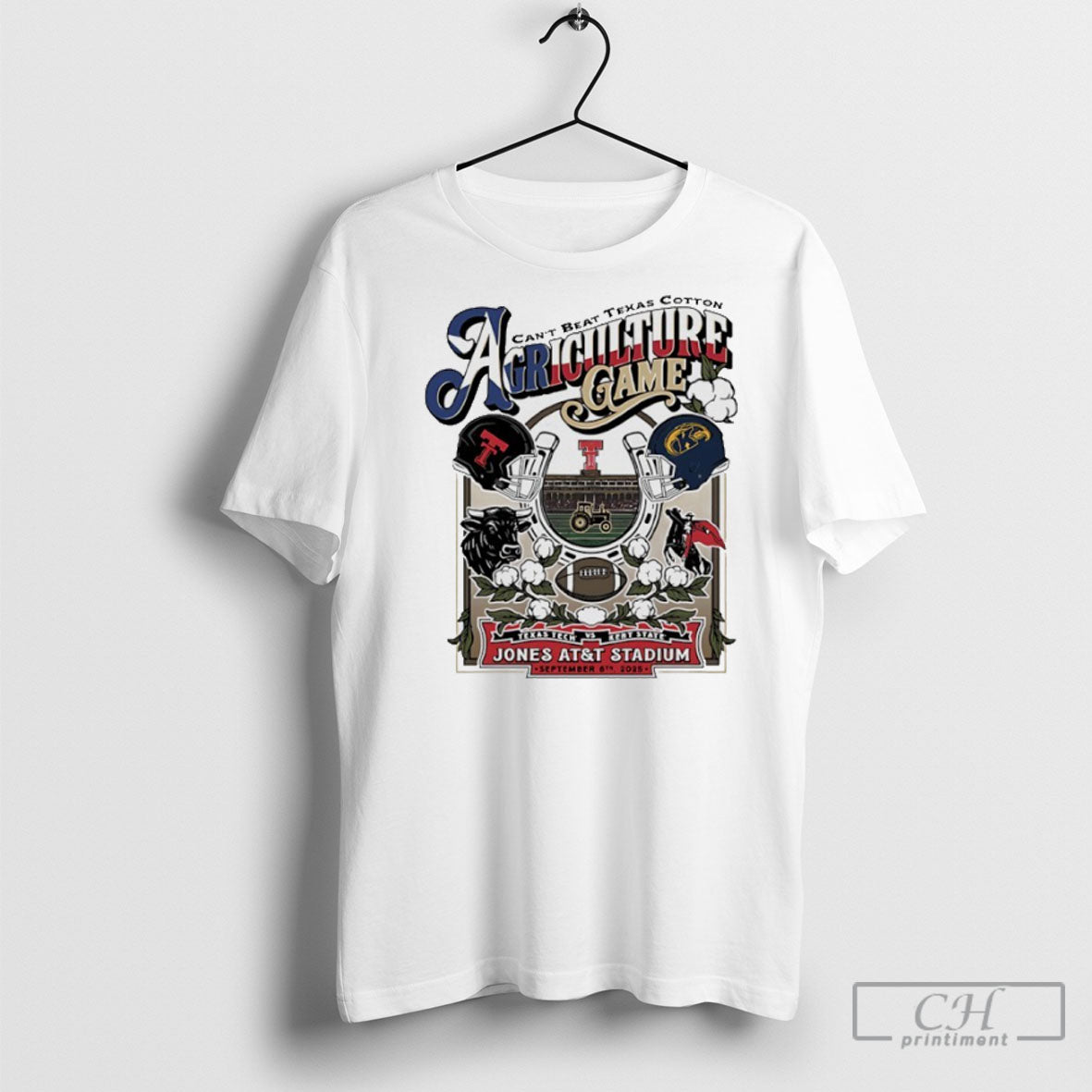 Texas Tech Vs Kent State 2025 Celebrate Agriculture - Adult & Kids T-Shirts, Sweatshirts & Hoodies apparel design preview 1