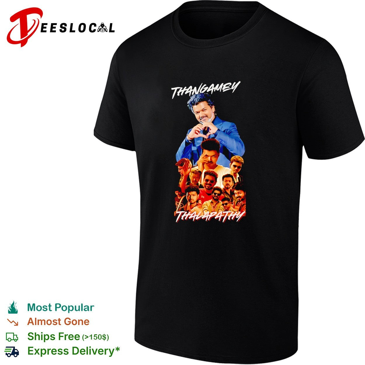 Thangamey Thalapathy Vijay multi expression movie - Adult & Kids T-Shirts, Sweatshirts & Hoodies apparel design preview 1