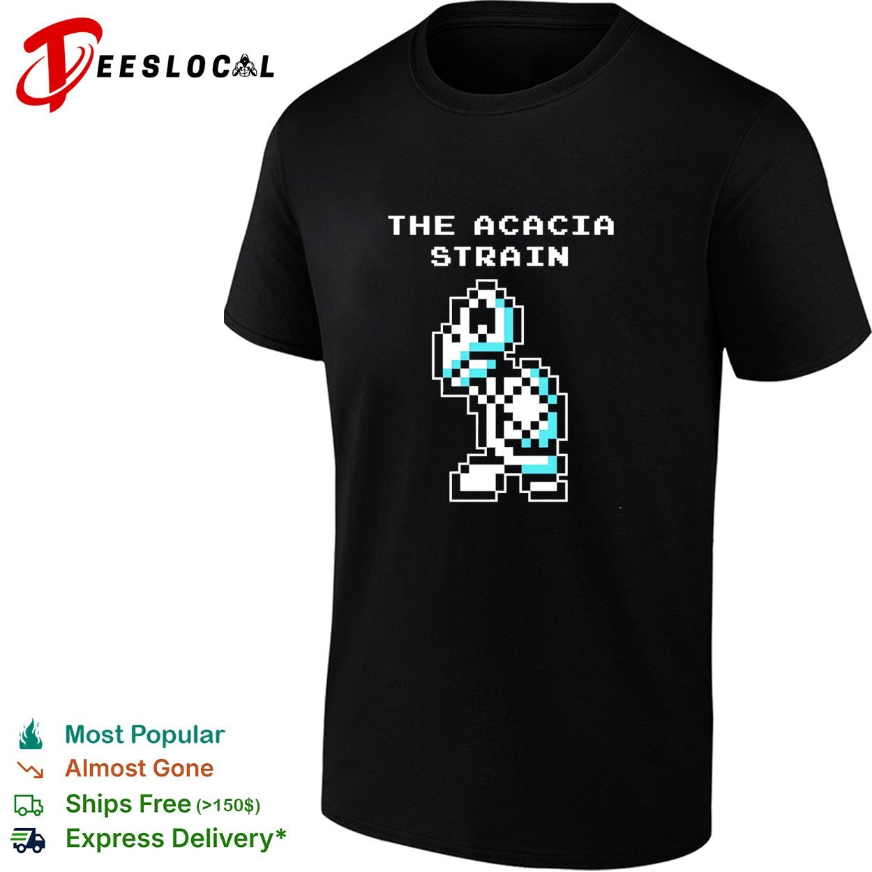 The Acacia Strain 8 bit pixel art robot - Adult & Kids T-Shirts, Sweatshirts & Hoodies apparel design preview 1