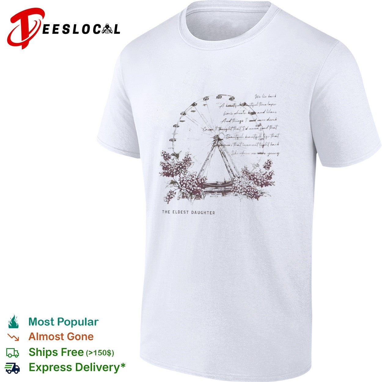 The Eldest Daughter We lie back a beautiful time - Adult & Kids T-Shirts, Sweatshirts & Hoodies apparel design preview 1