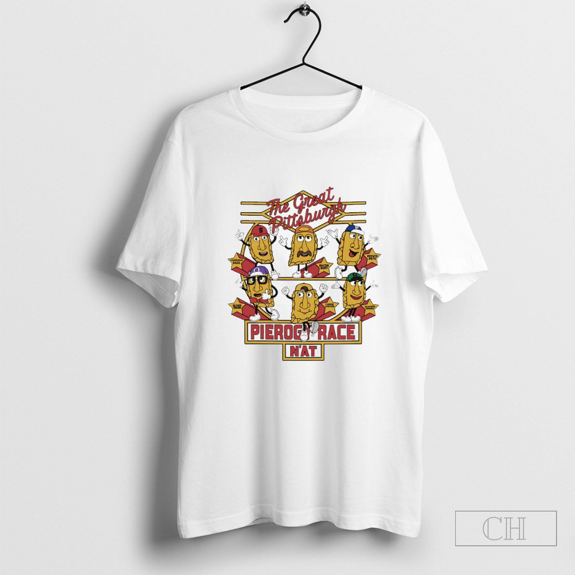 The Great Pittsburgh Pirates Pierogi Race Nat - Adult & Kids T-Shirts, Sweatshirts & Hoodies apparel design preview 1