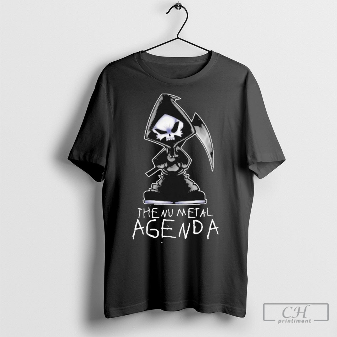 The Nu Metal Agenda Skull Reaper - Adult & Kids T-Shirts, Sweatshirts & Hoodies apparel design preview 1
