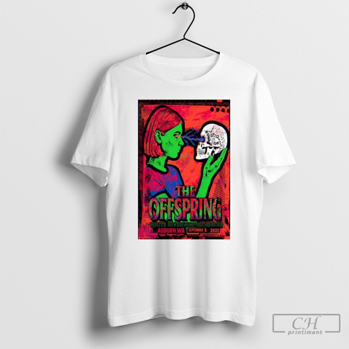 The Offspring Auburn Wa September 3 2025 Concert - Adult & Kids T-Shirts, Sweatshirts & Hoodies apparel design preview 1