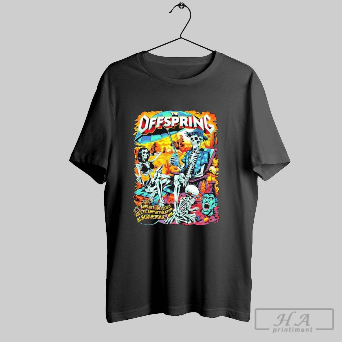 The Offspring In Albuquerque Nm On Aug 26 2025 - Adult & Kids T-Shirts, Sweatshirts & Hoodies apparel design preview 1