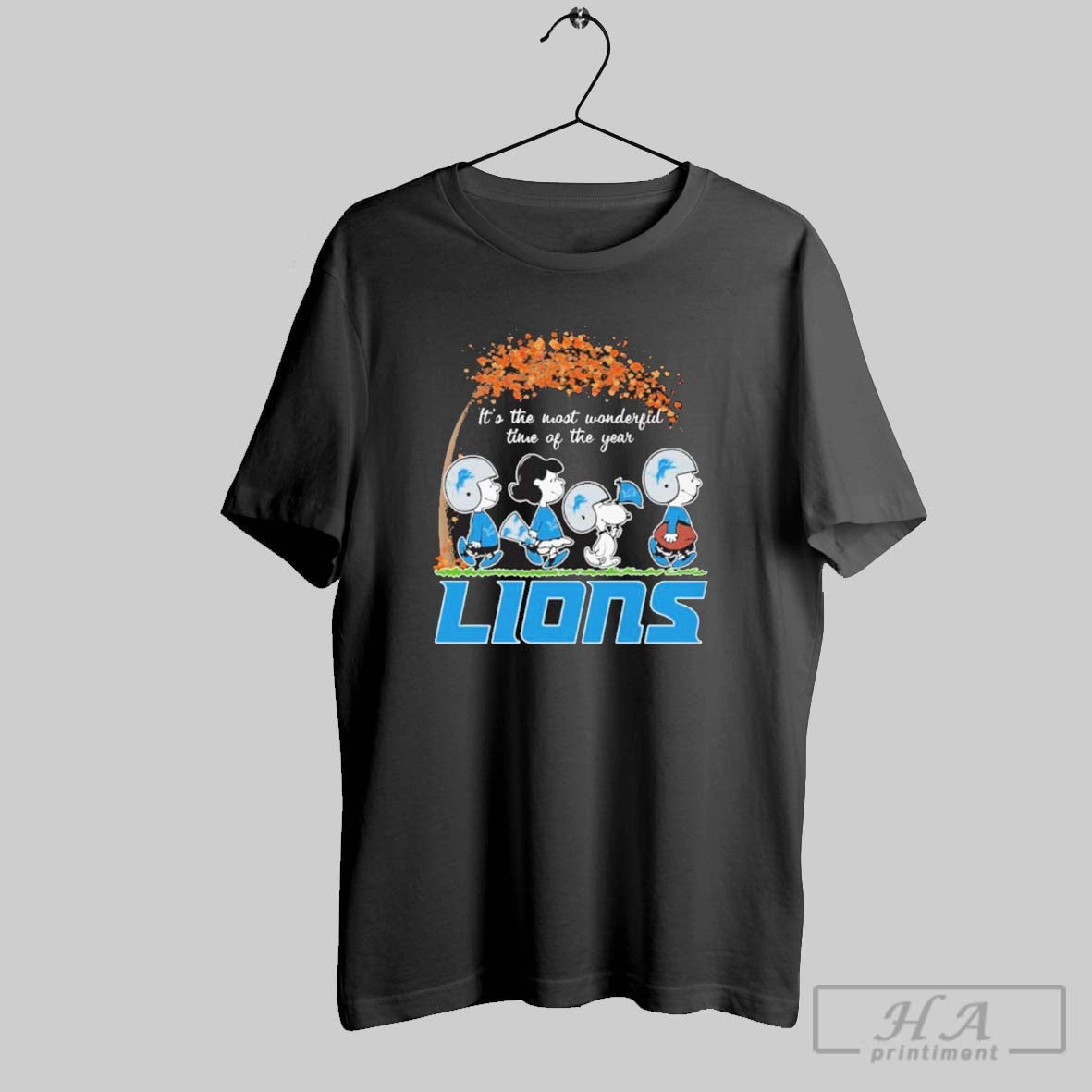 The Peanuts Walking X Detroit Lions Its Most - Adult & Kids T-Shirts, Sweatshirts & Hoodies apparel design preview 1
