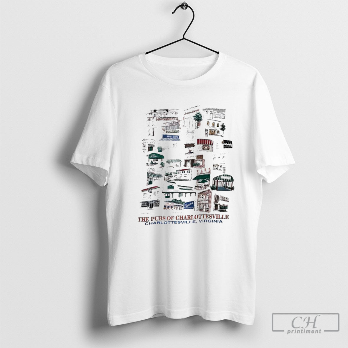 The Pubs Of Charlottesville 1992 - Adult & Kids T-Shirts, Sweatshirts & Hoodies apparel design preview 1