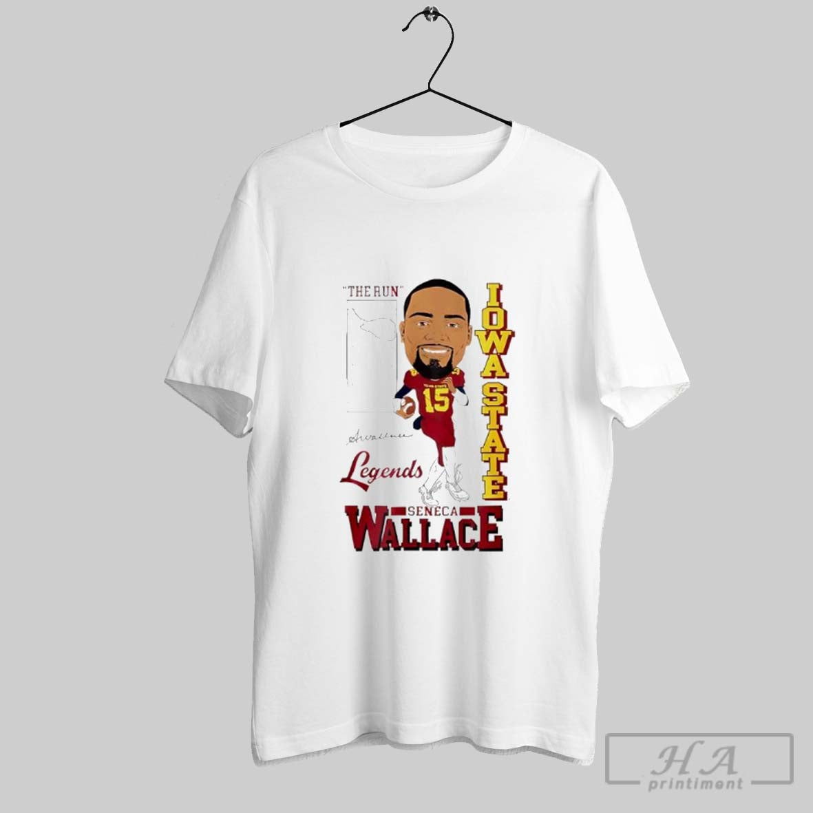 The Run Iowa State Cyclone Legends Seneca Wallace - Adult & Kids T-Shirts, Sweatshirts & Hoodies apparel design preview 1