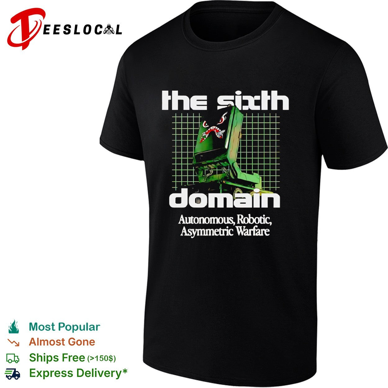 The Sixth Domain Autonomous Robotic Asymmetric - Adult & Kids T-Shirts, Sweatshirts & Hoodies apparel design preview 1