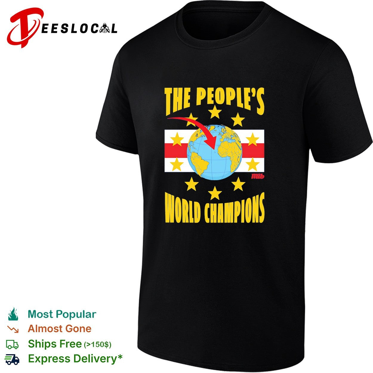 The people's world champions globe - Adult & Kids T-Shirts, Sweatshirts & Hoodies apparel design preview 1