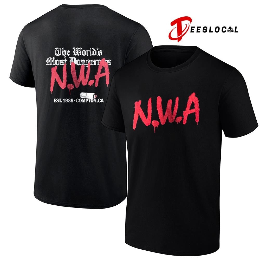 The world's mosr dangerous NWA est 1987 logo - Adult & Kids T-Shirts, Sweatshirts & Hoodies apparel design preview 1