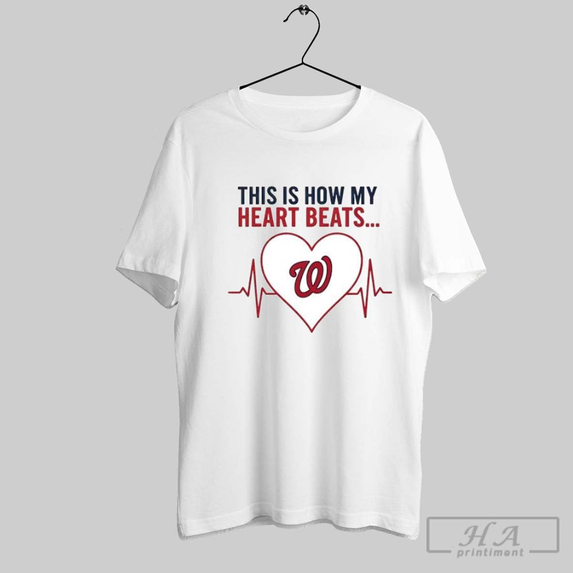 This Is How My Heart Beats Washington Nationals - Adult & Kids T-Shirts, Sweatshirts & Hoodies apparel design preview 1