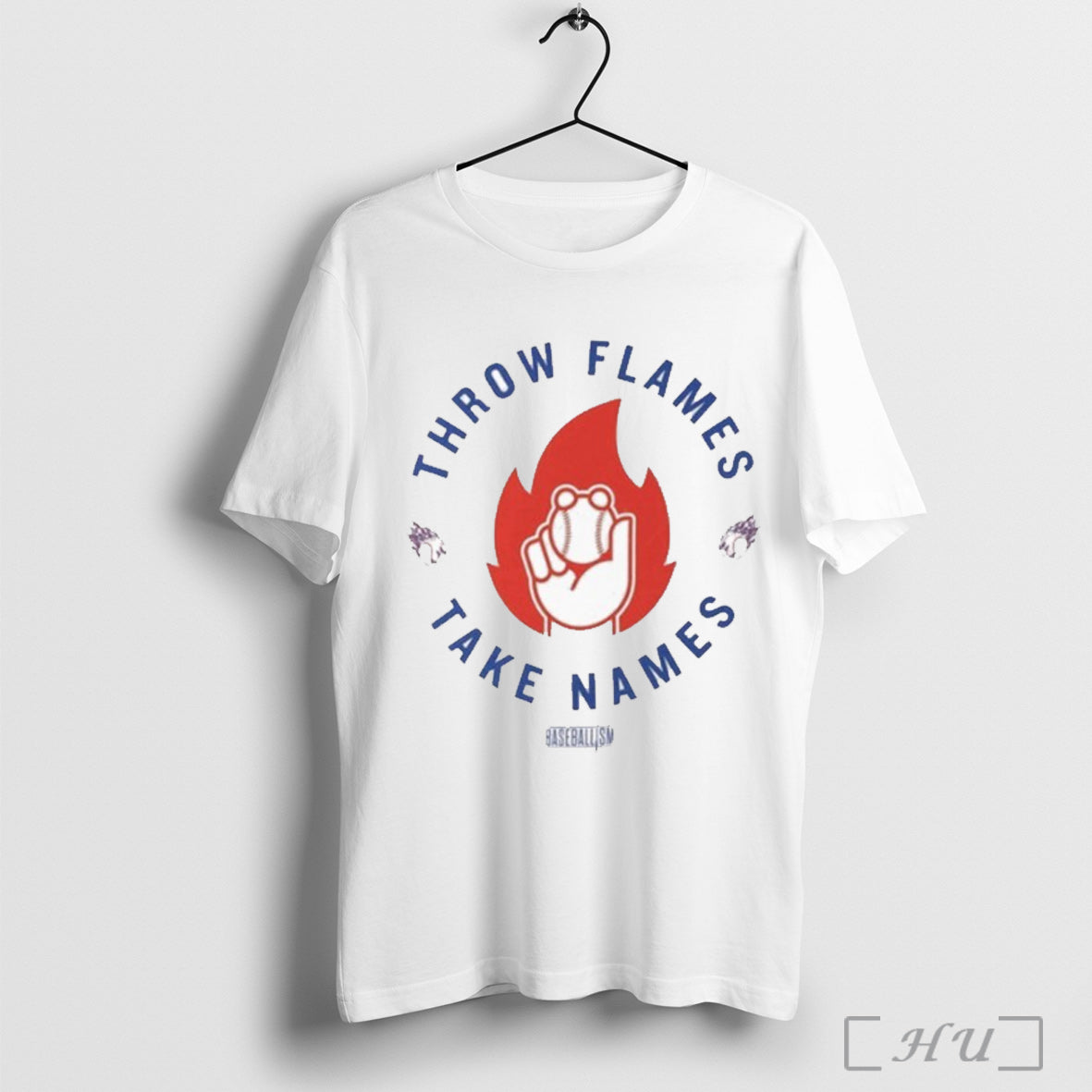 Thrower Flames Take Names Baseballism - Adult & Kids T-Shirts, Sweatshirts & Hoodies apparel design preview 1