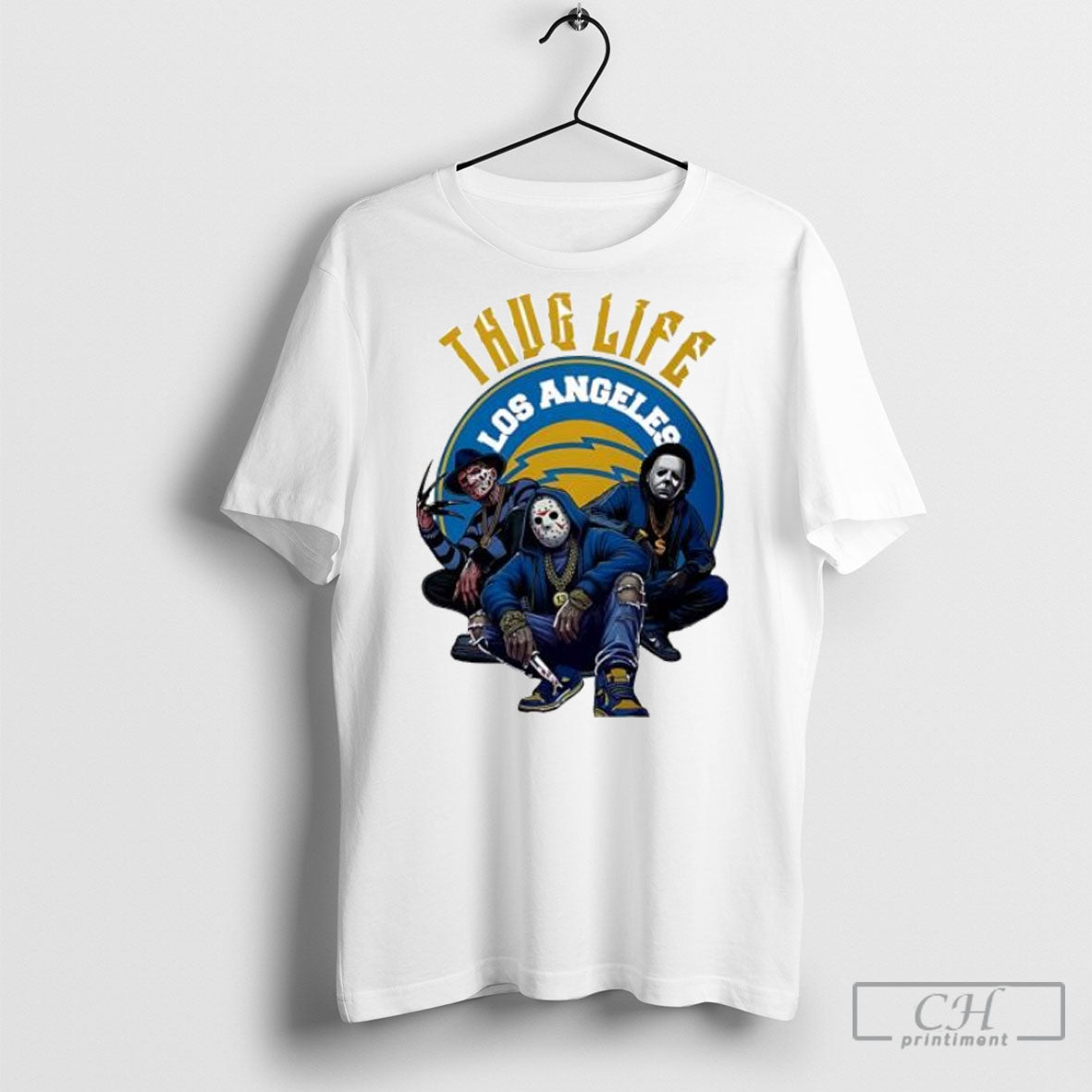 Thug Life Los Angeles Freddy Jason Michael Myers - Adult & Kids T-Shirts, Sweatshirts & Hoodies apparel design preview 1