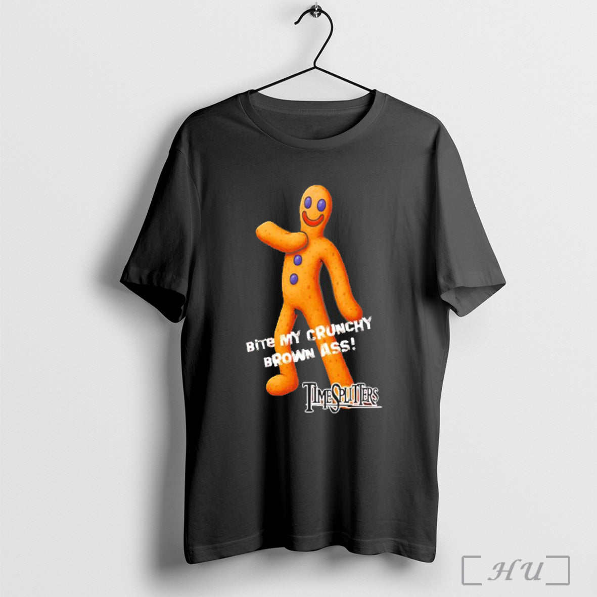 Time Splitter Bite My Crunchy Brown Ass - Adult & Kids T-Shirts, Sweatshirts & Hoodies apparel design preview 1