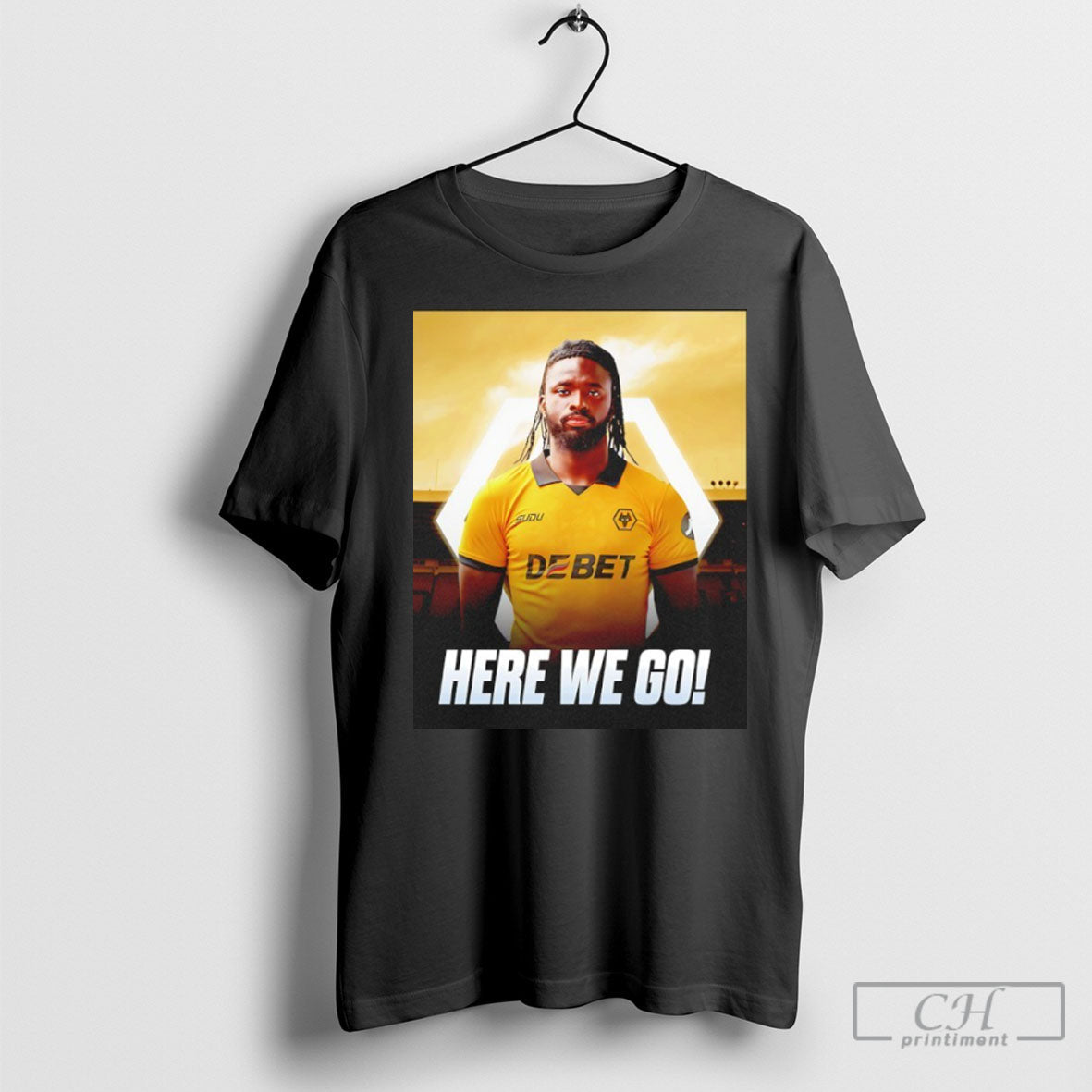 Tolu Arokodare To Wolverhampton Wanderers Here We Go - Adult & Kids T-Shirts, Sweatshirts & Hoodies apparel design preview 1