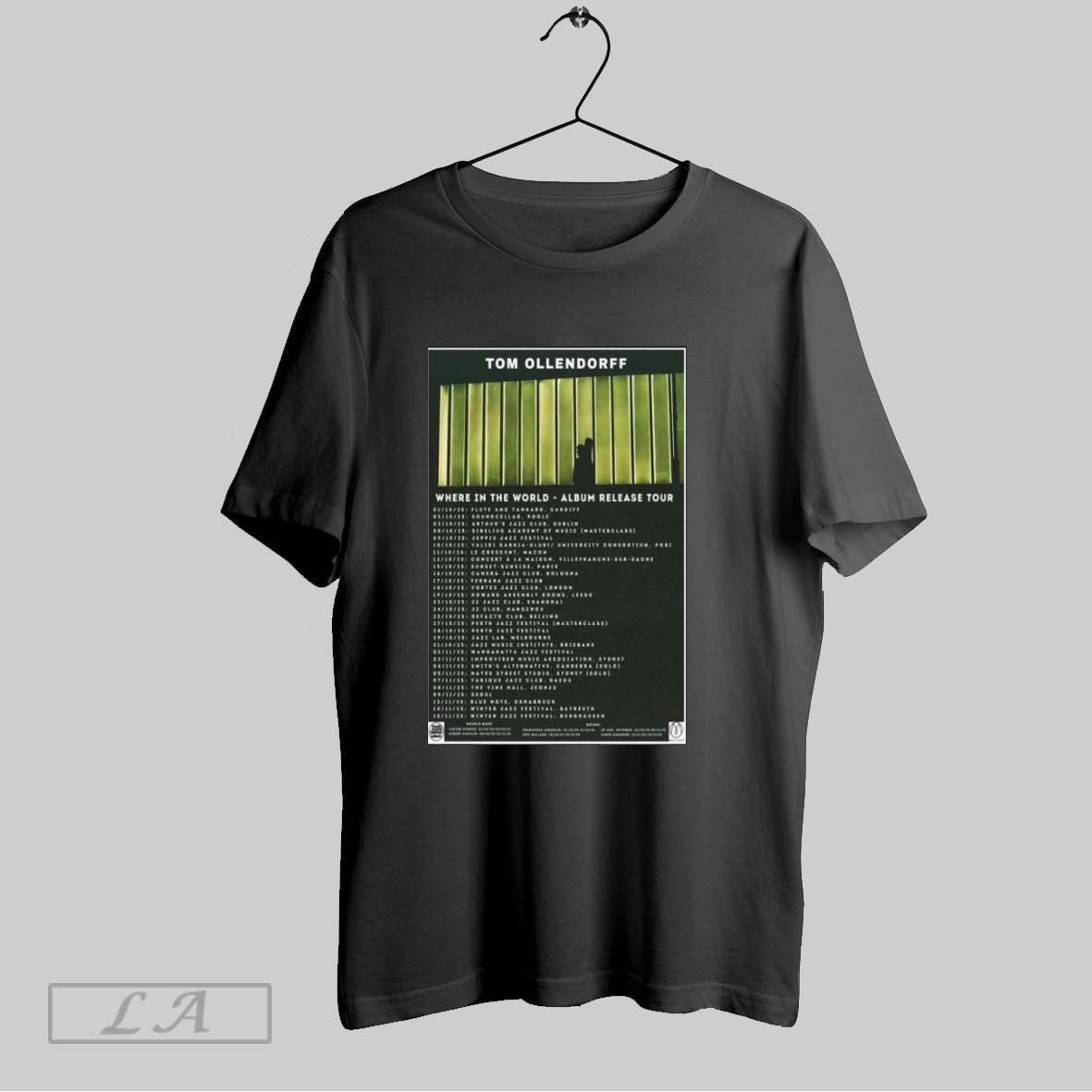 Tom Ollendorff Where In The World Album Release Tour - Adult & Kids T-Shirts, Sweatshirts & Hoodies apparel design preview 1