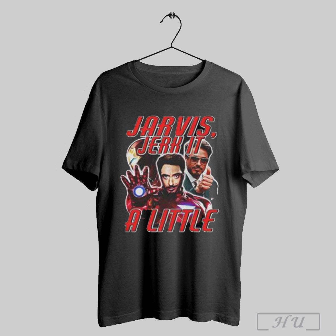 Tony Stark Iron Man Jarvis Jerk It A Little - Adult & Kids T-Shirts, Sweatshirts & Hoodies apparel design preview 1