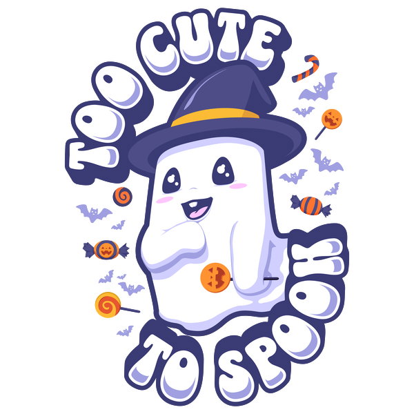 Too Cute To Spook - Adult & Kids T-Shirts, Sweatshirts & Hoodies apparel design preview 1