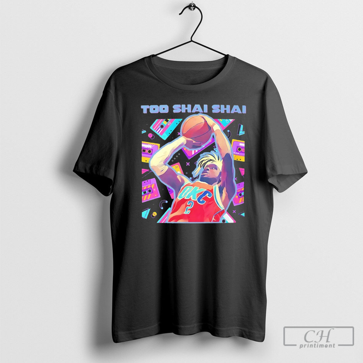 Too Shai Okc Thunder Gilgeous Alexander 80s - Adult & Kids T-Shirts, Sweatshirts & Hoodies apparel design preview 1
