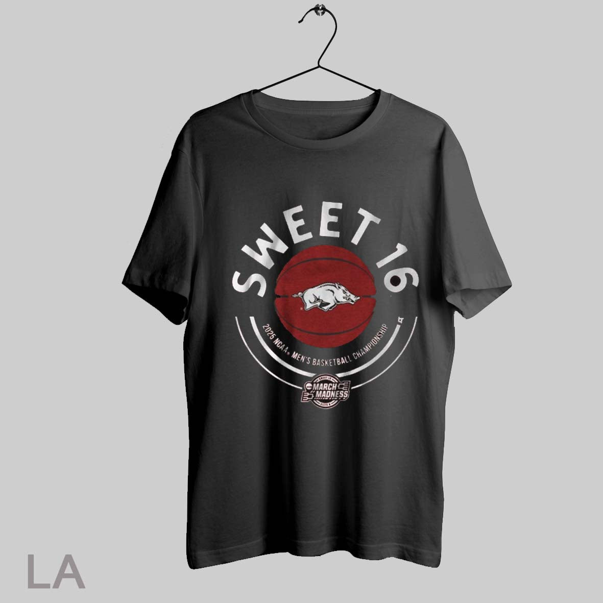 Top Arkansas Razorbacks Basketball Sweet 16 Ncaa Mens - Adult & Kids T-Shirts, Sweatshirts & Hoodies apparel design preview 1