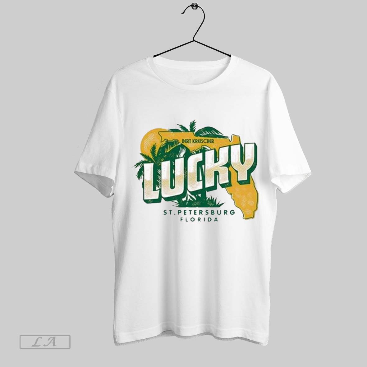 Top Bert Kreischer Lucky St Petersburg Florida - Adult & Kids T-Shirts, Sweatshirts & Hoodies apparel design preview 1