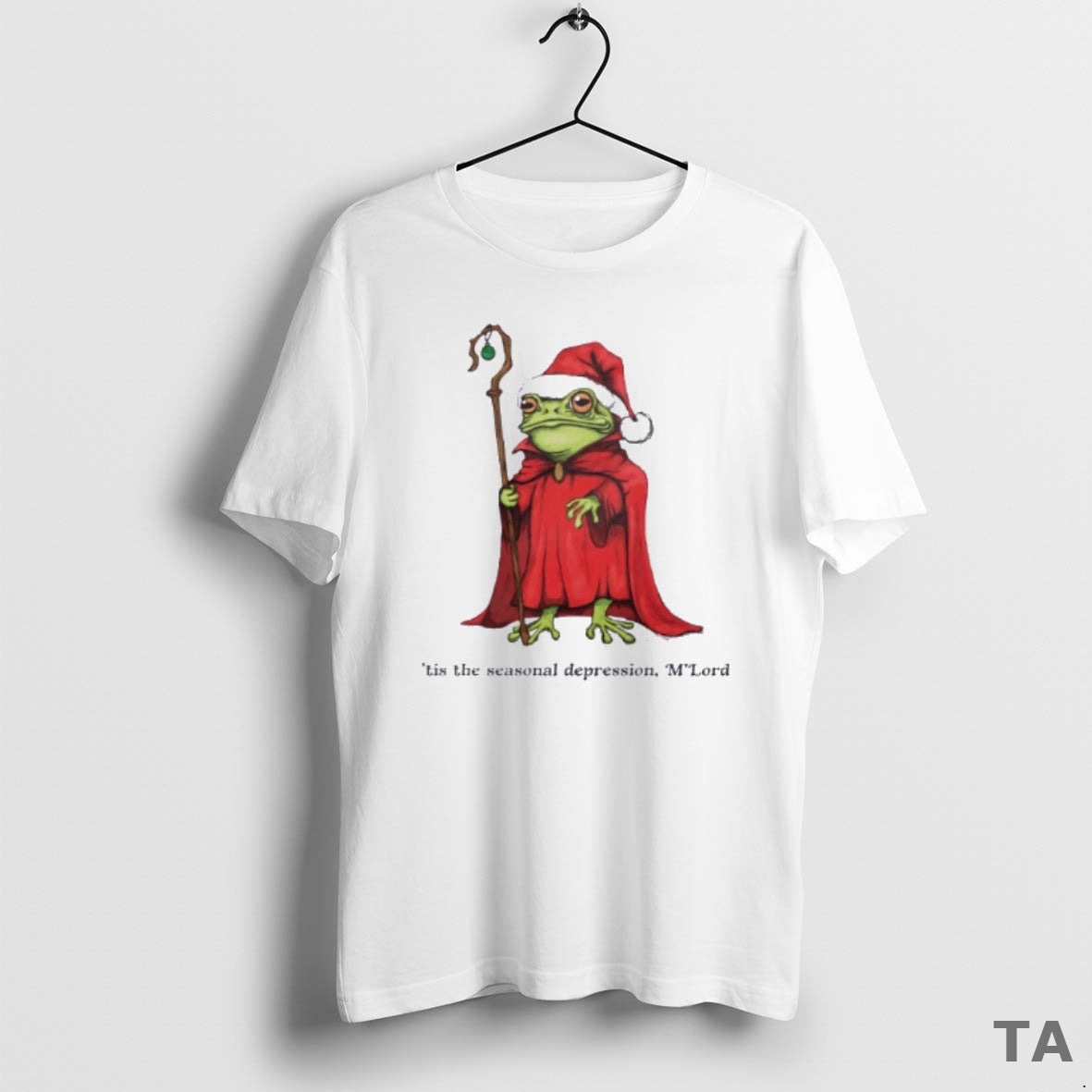 Top Christmas Wizard Frog Tis The Seasonal Depression - Adult & Kids T-Shirts, Sweatshirts & Hoodies apparel design preview 1