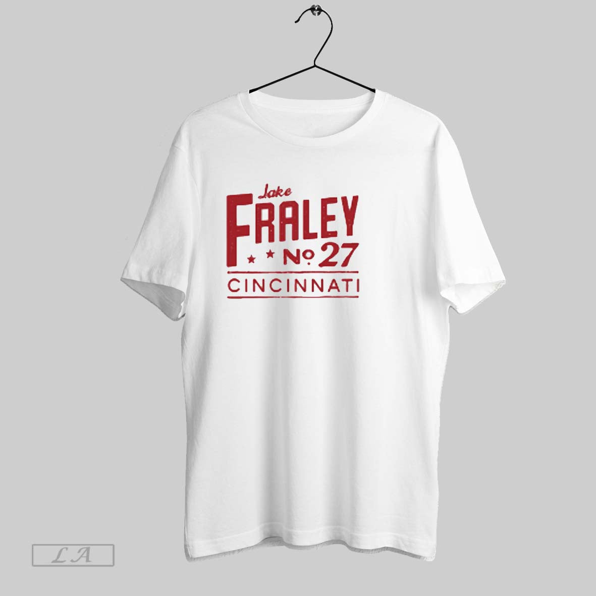 Top Jake Fraley Cincinnati Reds Classic Typography - Adult & Kids T-Shirts, Sweatshirts & Hoodies apparel design preview 1