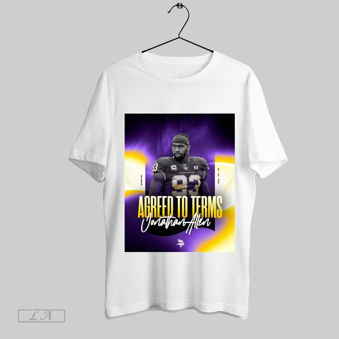 Top Minnesota Vikings Defensive Line Jonathan Allen - Adult & Kids T-Shirts, Sweatshirts & Hoodies apparel design preview 1