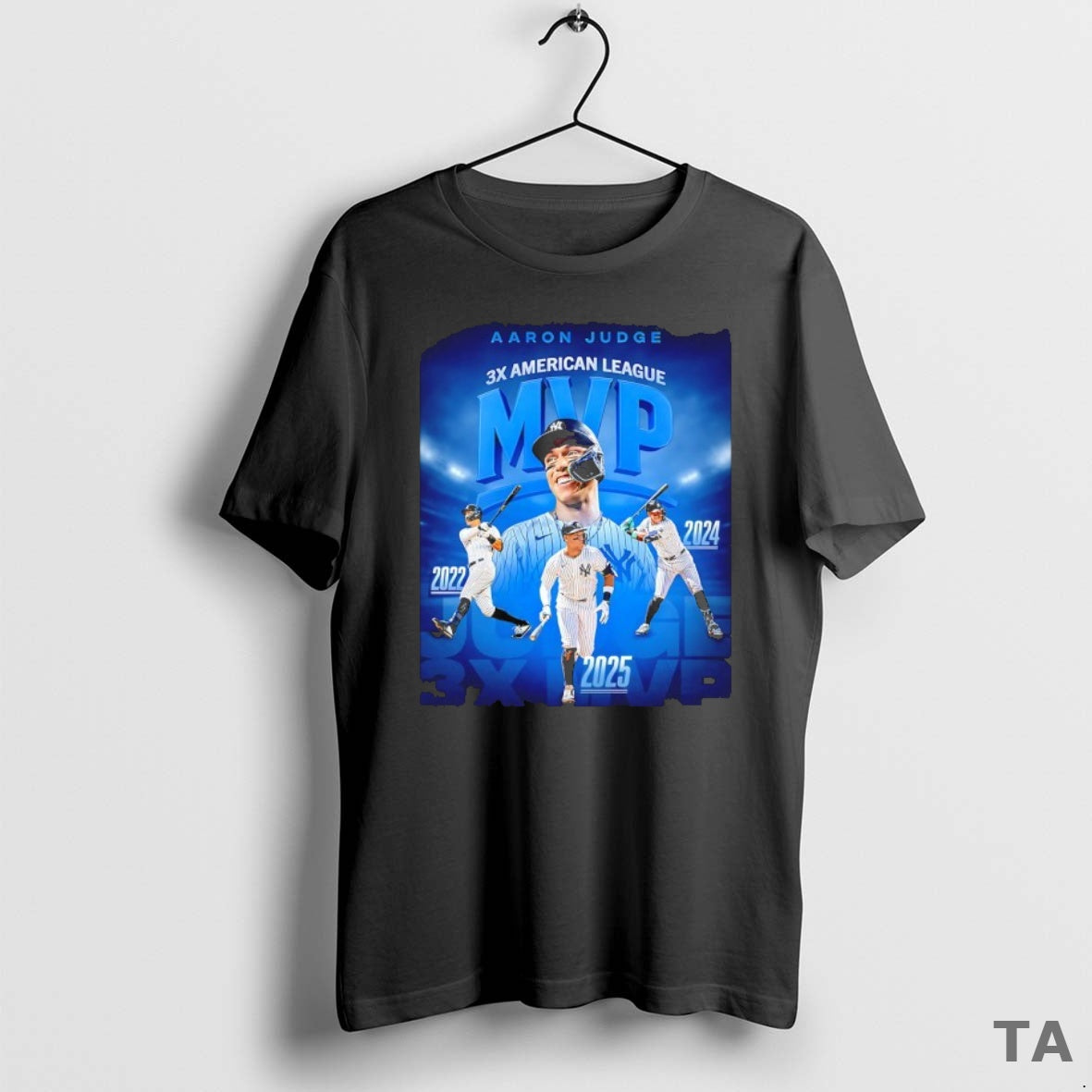 Top New York Yankees Aaron Judge 3x American League - Adult & Kids T-Shirts, Sweatshirts & Hoodies apparel design preview 1