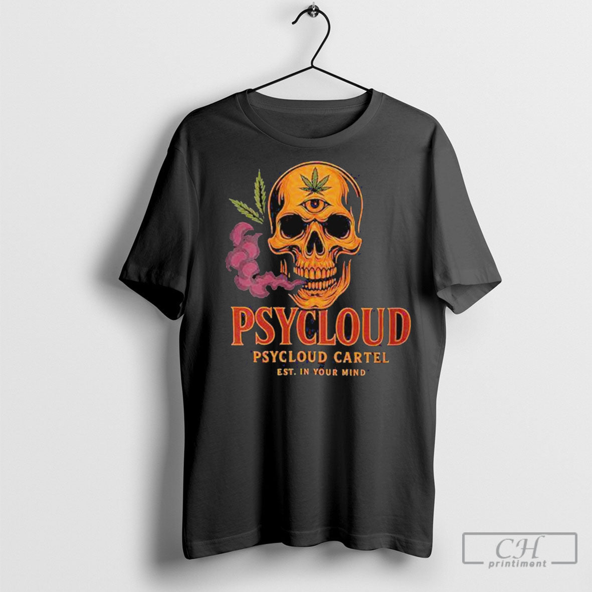 Top Skull Psycloud Cartel Est In Your Mind 2025 - Adult & Kids T-Shirts, Sweatshirts & Hoodies apparel design preview 1