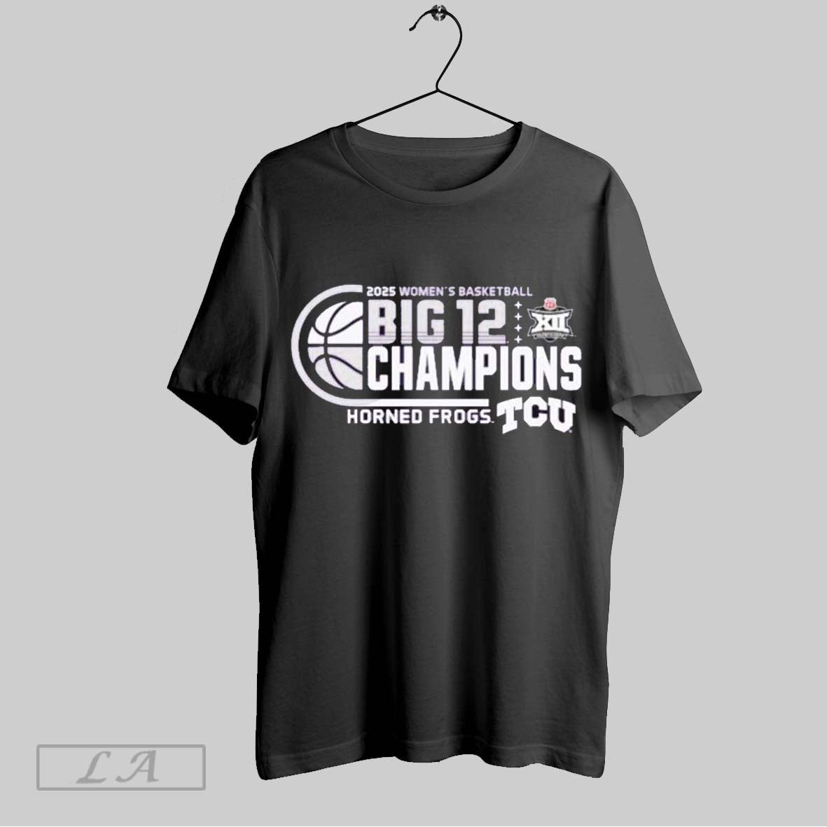 Top Tcu Horned Frogs 2025 Big 12 Womens Basketball - Adult & Kids T-Shirts, Sweatshirts & Hoodies apparel design preview 1