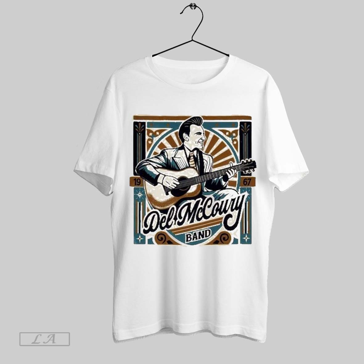 Top Tan Del Mccoury Band 1967 Guitar - Adult & Kids T-Shirts, Sweatshirts & Hoodies apparel design preview 1