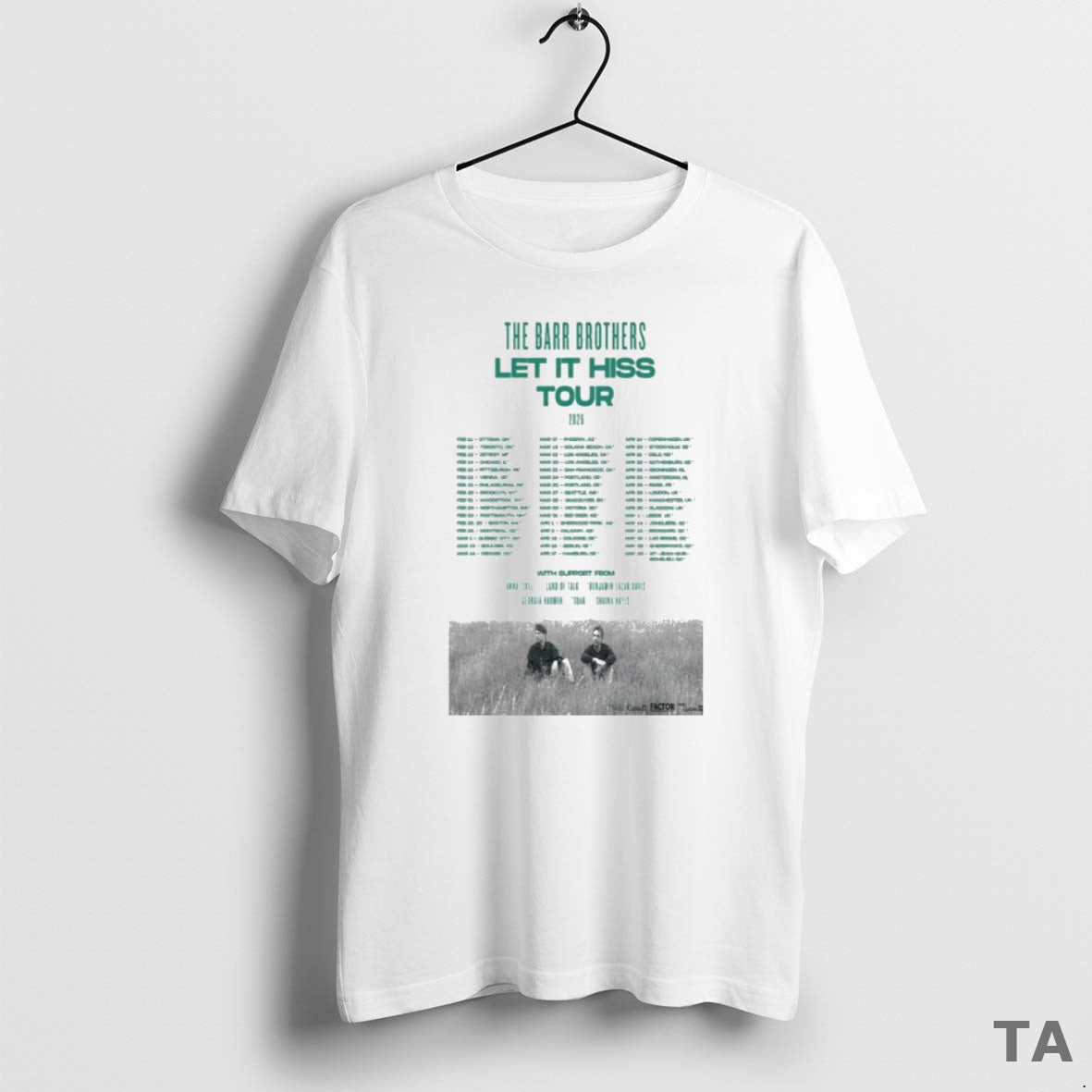 Top The Barr Brothers Let It Hiss Tour 2026 Dates - Adult & Kids T-Shirts, Sweatshirts & Hoodies apparel design preview 1