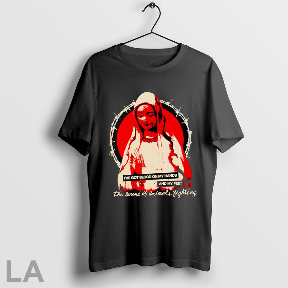 Top The Sound Of Animals Fighting Blood On My Hands - Adult & Kids T-Shirts, Sweatshirts & Hoodies apparel design preview 1