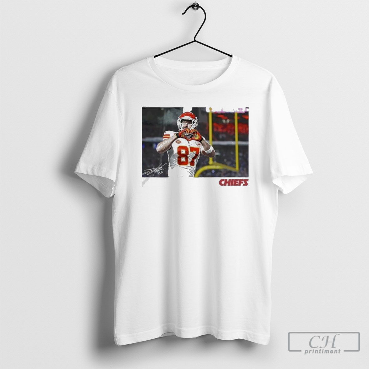 Top Travis Kelce Kansas City Chiefs Heart Hands 2025 - Adult & Kids T-Shirts, Sweatshirts & Hoodies apparel design preview 1