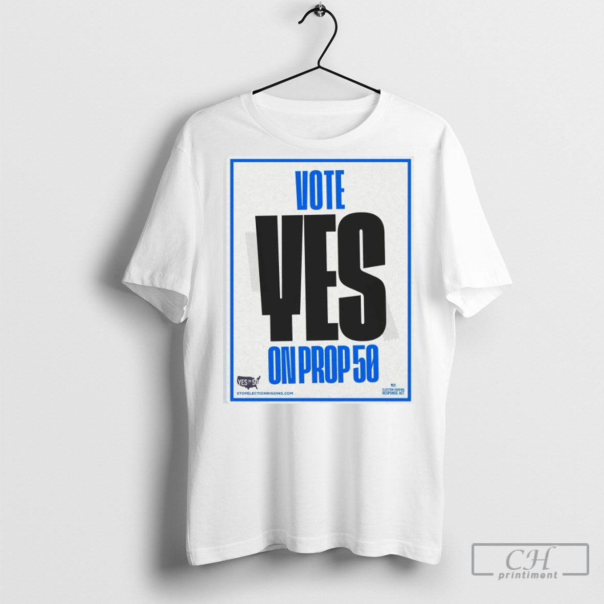 Top Vote Yes On Prop 50 This November 4th 2025 - Adult & Kids T-Shirts, Sweatshirts & Hoodies apparel design preview 1