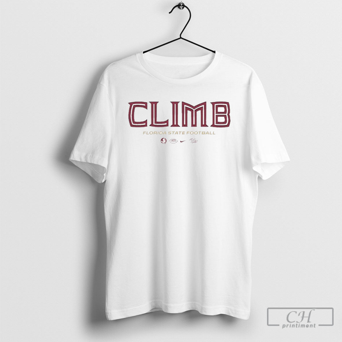 Trending Florida State Seminoles Climb Football - Adult & Kids T-Shirts, Sweatshirts & Hoodies apparel design preview 1