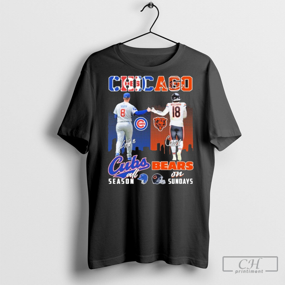 Trending Happ Cubs All Season And Williams Bears On - Adult & Kids T-Shirts, Sweatshirts & Hoodies apparel design preview 1