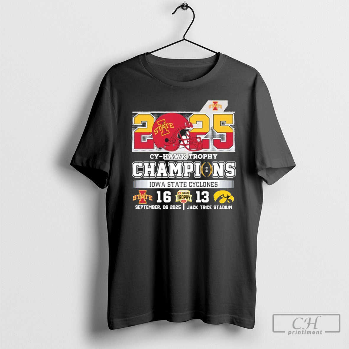 Trending Iowa State Cyclones 2025 Cy Hawk Trophy - Adult & Kids T-Shirts, Sweatshirts & Hoodies apparel design preview 1