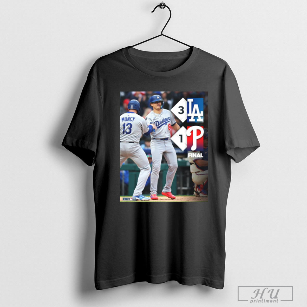 Trending Los Angeles Dodgers Win 3 1 Philadelphia - Adult & Kids T-Shirts, Sweatshirts & Hoodies apparel design preview 1