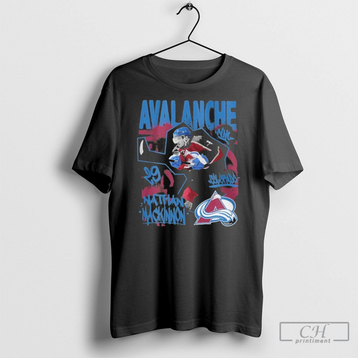 Trending Nathan Mackinnon Colorado Avalanche Photo - Adult & Kids T-Shirts, Sweatshirts & Hoodies apparel design preview 1