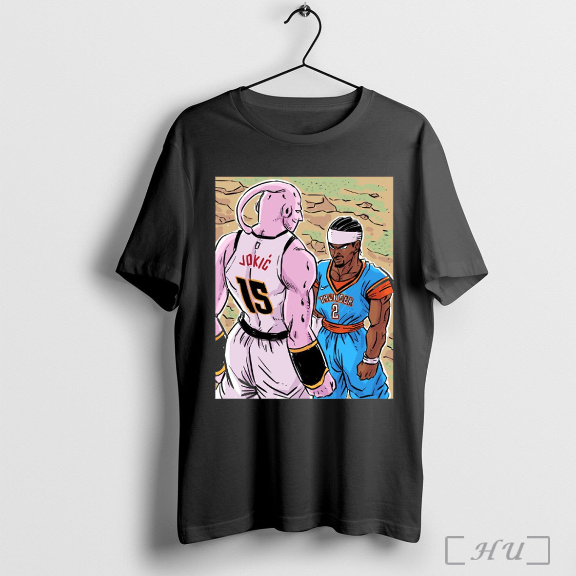 Trending Nikola Jokic Denver Nuggets Vs Shai Gilgeous - Adult & Kids T-Shirts, Sweatshirts & Hoodies apparel design preview 1