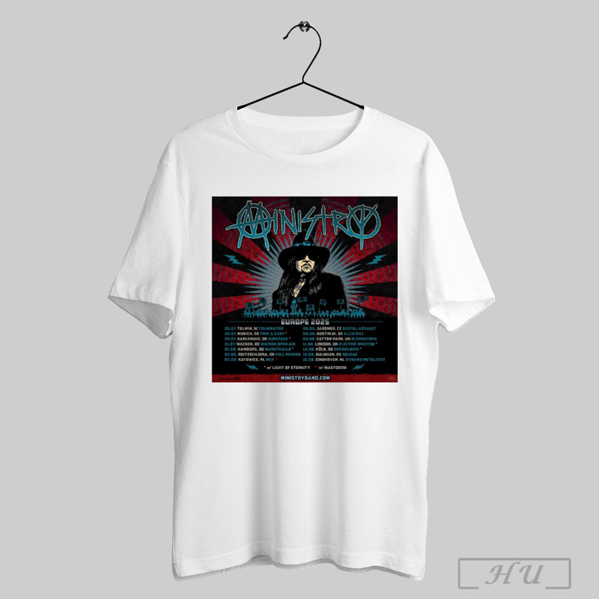 Trending Poster Ministry Summer Europe Tour 2025 - Adult & Kids T-Shirts, Sweatshirts & Hoodies apparel design preview 1