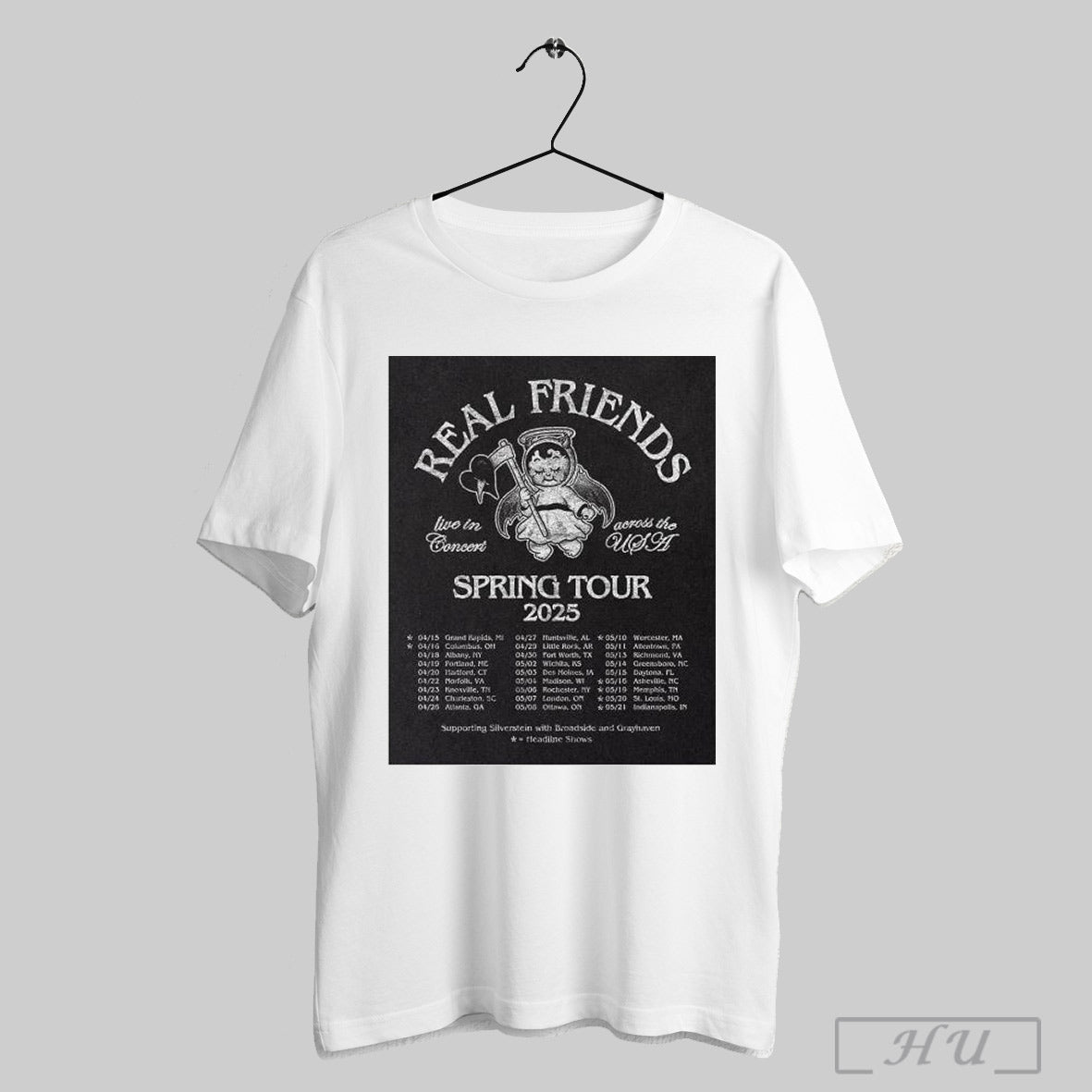 Trending Real Friends Live In Concert Across The Usa - Adult & Kids T-Shirts, Sweatshirts & Hoodies apparel design preview 1