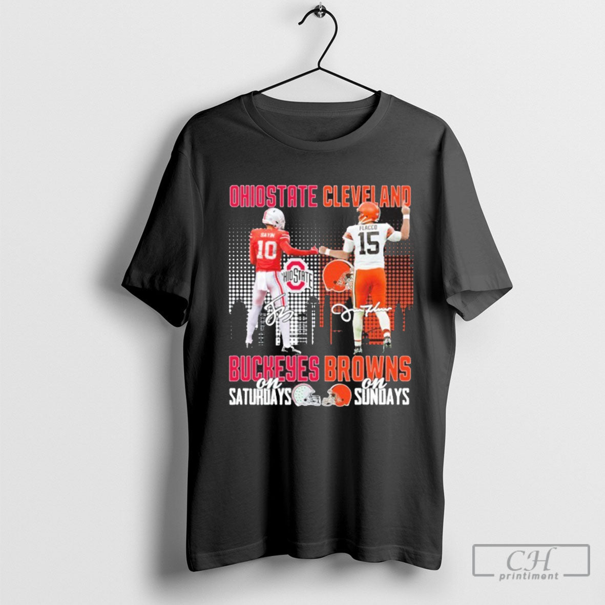 Trending Sayin Buckeyes On Saturdays And Flacco - Adult & Kids T-Shirts, Sweatshirts & Hoodies apparel design preview 1