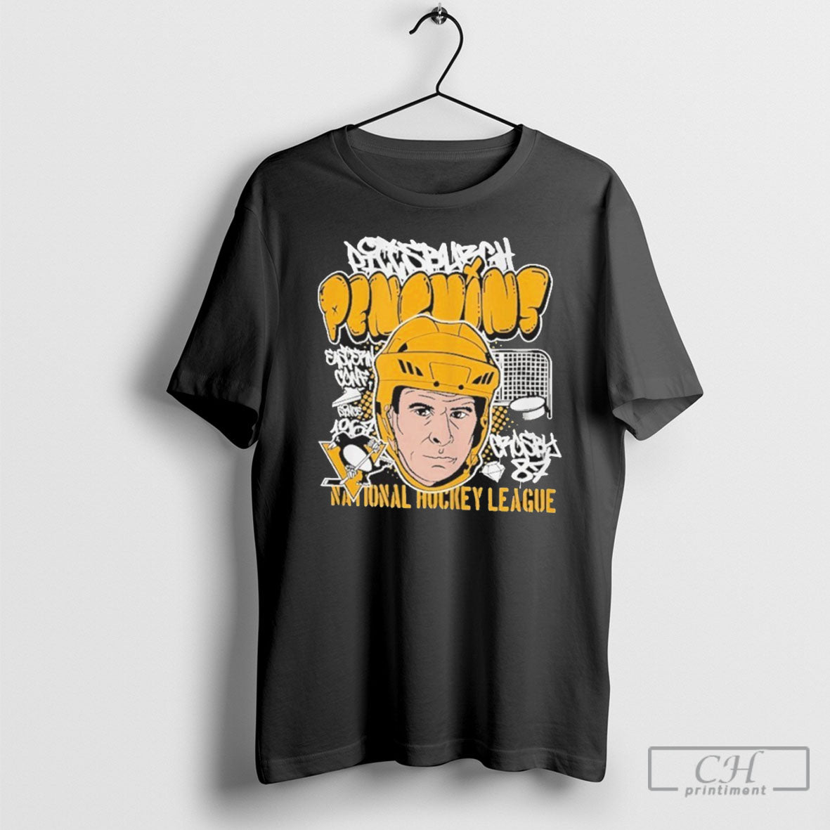 Trending Sidney Crosby Pittsburgh Penguins Caricature - Adult & Kids T-Shirts, Sweatshirts & Hoodies apparel design preview 1