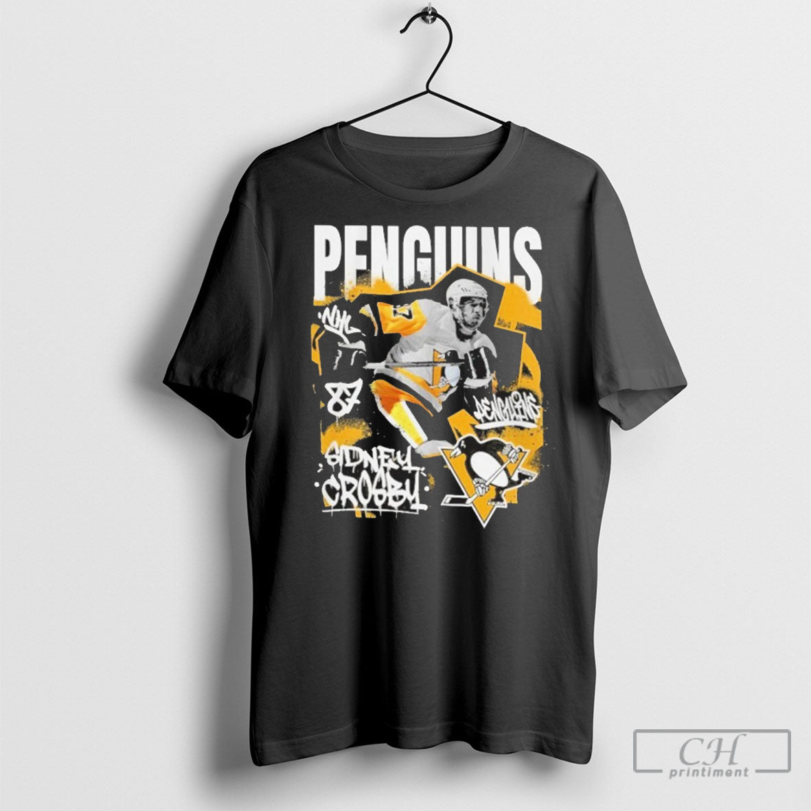 Trending Sidney Crosby Pittsburgh Penguins Photo Reel - Adult & Kids T-Shirts, Sweatshirts & Hoodies apparel design preview 1